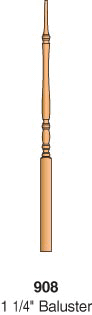 908 1-1/4" Pin Top Classic Baluster