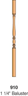 910 1-1/4" Square Top Classic Baluster