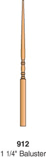 912 1-1/4" Pin Top Classic Baluster