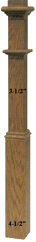 961 & 962 3-1/2" NEWEL POSTS WITH 4-1/2" PEDISTAL