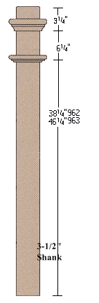 962 & 963 Newel with 3-1/2
