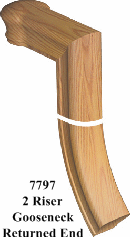 7797 2 Riser Gooseneck with Returned End, no cap