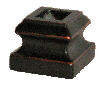 SH900 Flat Metal Baluster Shoe in Rubbed Copper (RC)