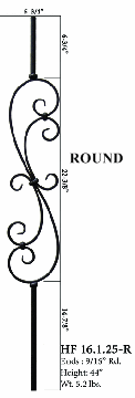 HF16.1.39 22" X 5" Double Heart