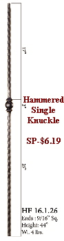 HF16.1.16 Twist with Leaves Iron Baluster