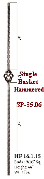 HF16.1.6 Double Ribbon Iron Baluster