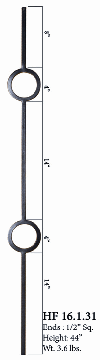 HF16.1.1_1-SY Single & Double  Twist Iron Balusters