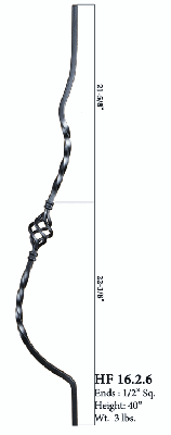 HF16.2.5 Twist Belly-Balcony Baluster