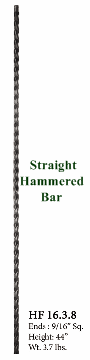 HF16.3.8 Sante Fe Straight Hammered Bar