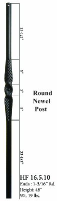 HF16.5.5  Single Basket Newel