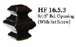 HF16.5.6 Single Knuckle with Spoons Gothic Iron Newel Post