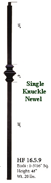 HF16.5.10   Feathered Newel Post Round