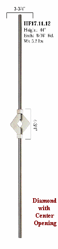 HF17.11.12 Diamond w/ Center Opening, Stainless Steel