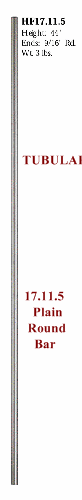 HF17.11.5 Plain Round Bar, Stainless Steel