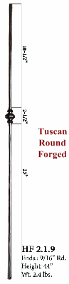 HF2.1.1  Tuscan Double Bushing Baluster