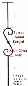 HF2.1.2  Tuscan Single Bushing Baluster
