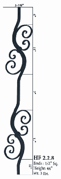 HF2.2.5 Plain Wavy Balusters
