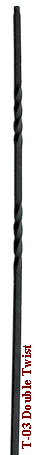 Double Twist # IB2551 Tubular Baluster