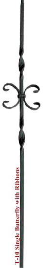 T-10 Single Butterfly  Baluster  Metal Baluster
