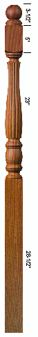 R-5560-5760 Utah Classic Landing Newel Post