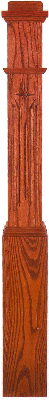 ST-4091 Star Fluted Boxed Newel Post