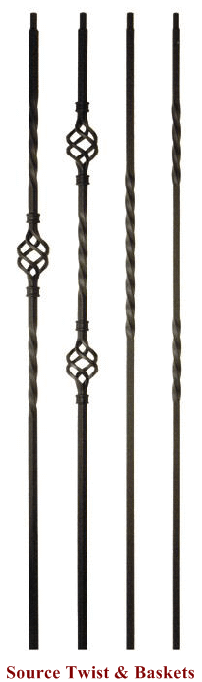 Twist and Basket Series Source Metal Balsuters