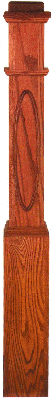 V-4091 Oval Paneled Boxed Newel Post