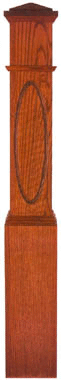 Oval Paneled Boxed Newel Post (Routered)