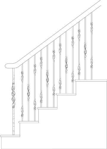 Vicenza Balustrade with single and double ribbons