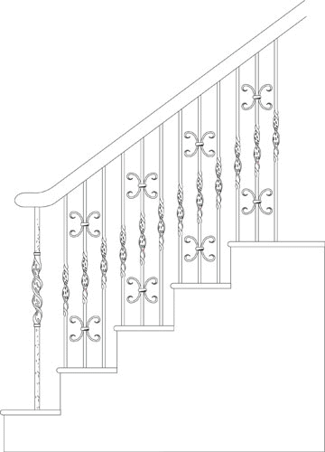 Vicenza Balustrade with double Scrolls and Single Ribbons