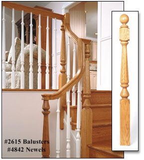 Fluted Regency with 2615 Balusters and 4842 Newel Posts