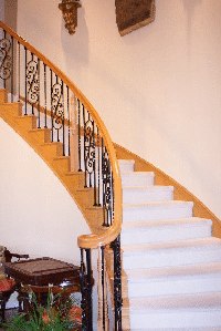 Parikh stair remodled with iron balusters