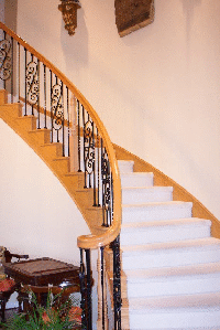 Parikh stair remodled with iron balusters